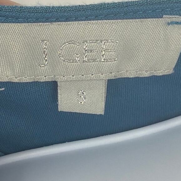 J.Gee Teal Smock Milkmaid Midi Dress Sz S Boho Cottagecore Puff Sleeve Romantic - Picture 12 of 12